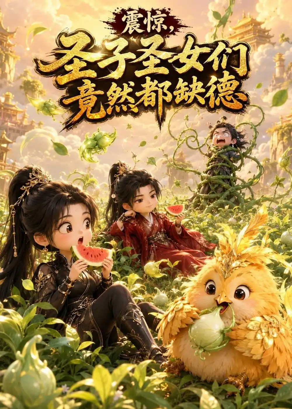 《震惊，圣子圣女们竟然都缺德（100集）（夸克网盘）》短剧封面