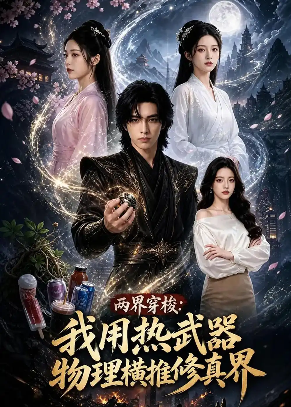 《两界穿梭：我用热武器物理横推修真界（80集）AI短剧 (2026)》短剧封面