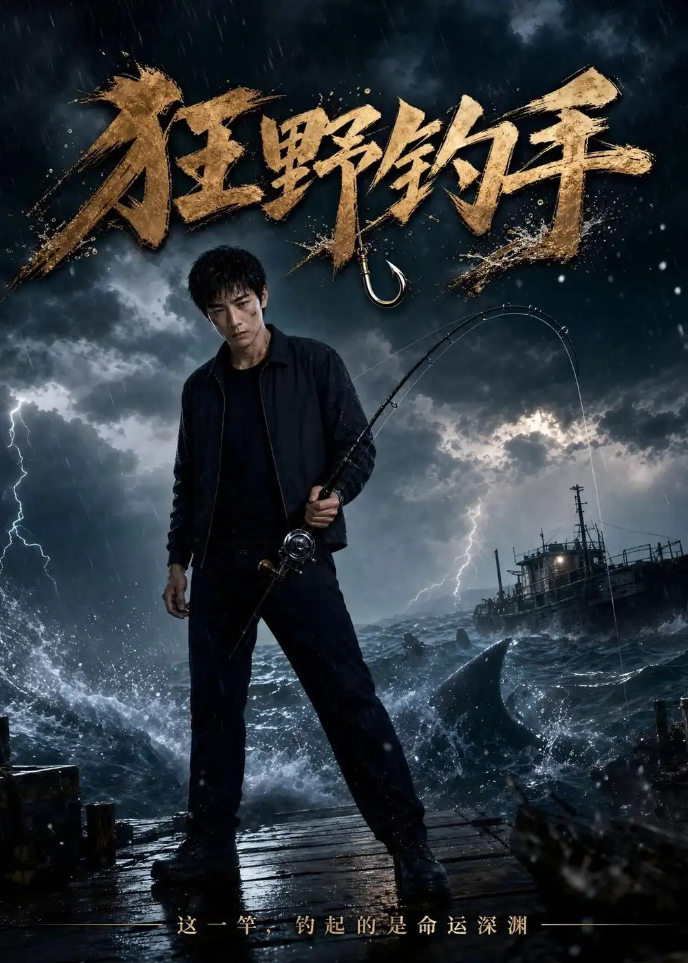《狂野钓手（31集）AI短剧（夸克网盘）》短剧封面