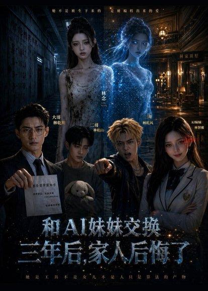 和AI妹妹交换三年后，家人后悔了（75集）Ai短剧（百度网盘）封面图 - 家庭短剧