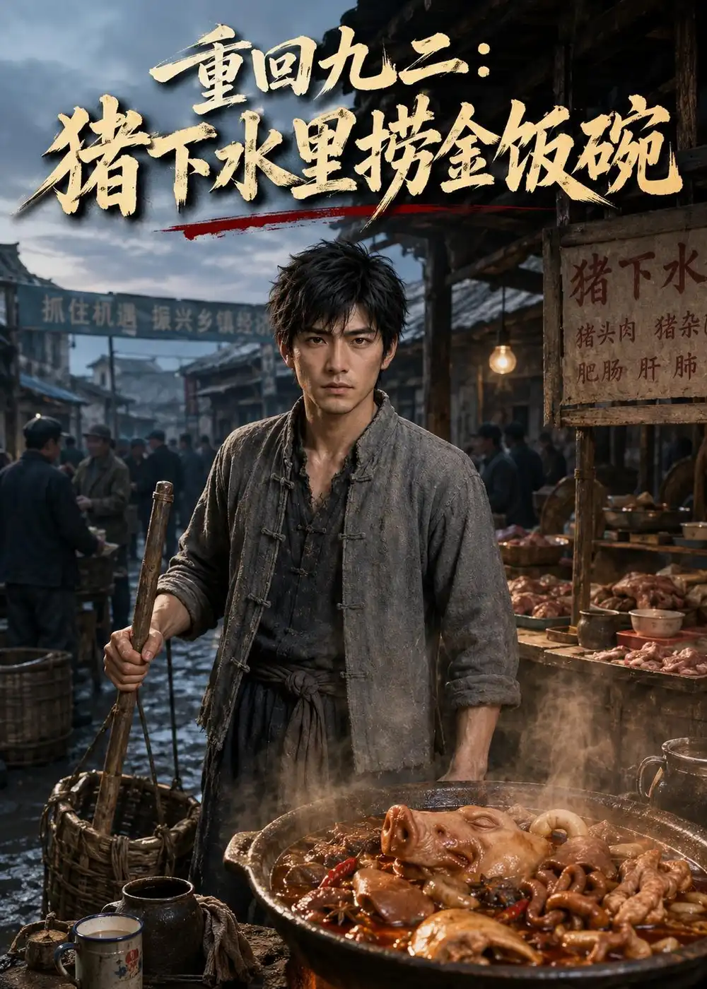 《重回九二：猪下水里捞金饭碗（58集）AI短剧（夸克网盘）》短剧封面