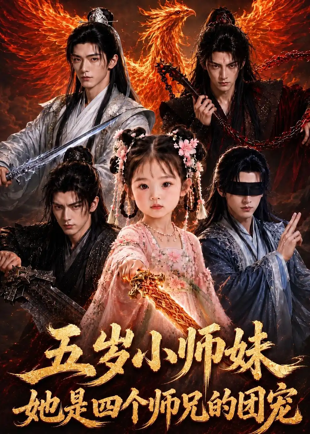 《五岁小师妹她是四个师兄的团宠(50集)(夸克网盘)》短剧封面
