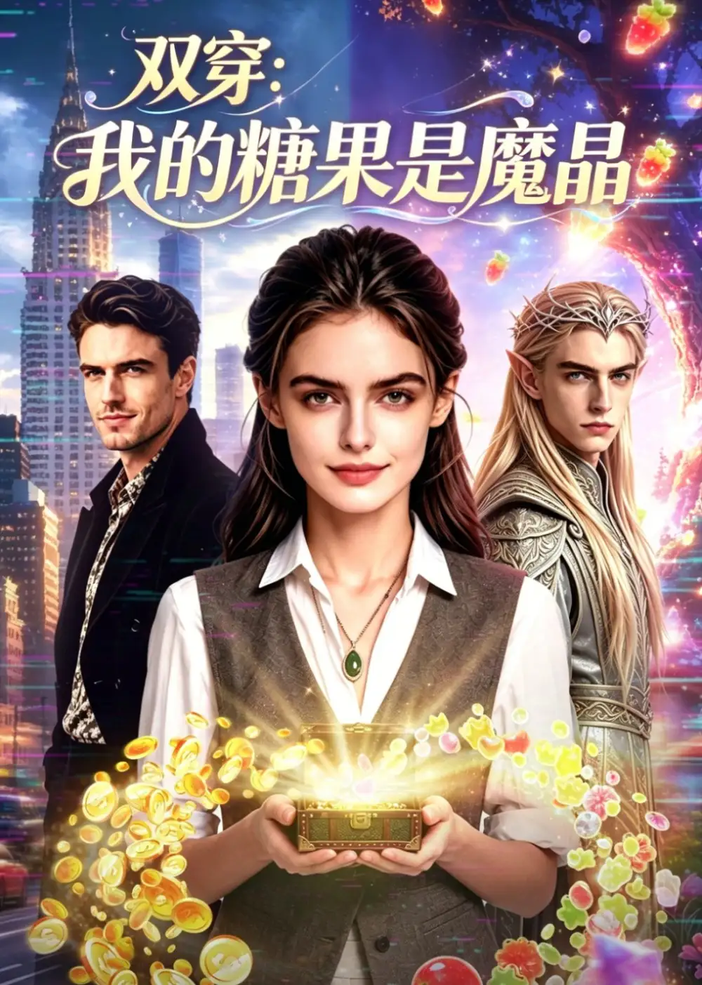 《双穿：我的糖果是魔晶（60集）AI短剧 (2026)》短剧封面