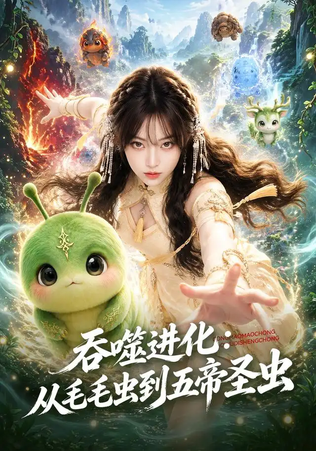 《吞噬进化：从毛毛虫到五帝圣虫（75集）AI短剧（夸克网盘）》短剧封面
