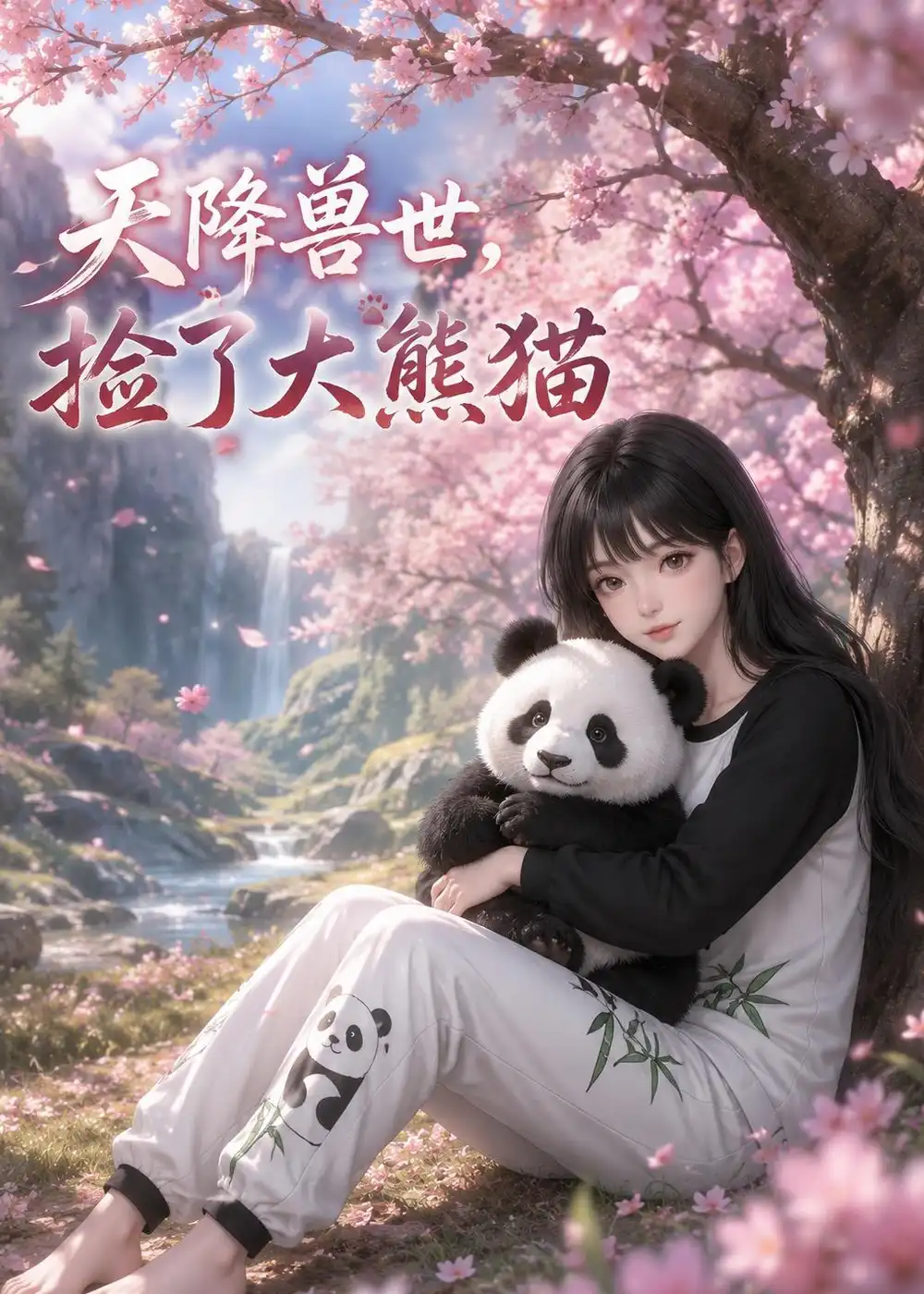 《天降兽世，捡了大熊猫（84集）（夸克网盘）》短剧封面