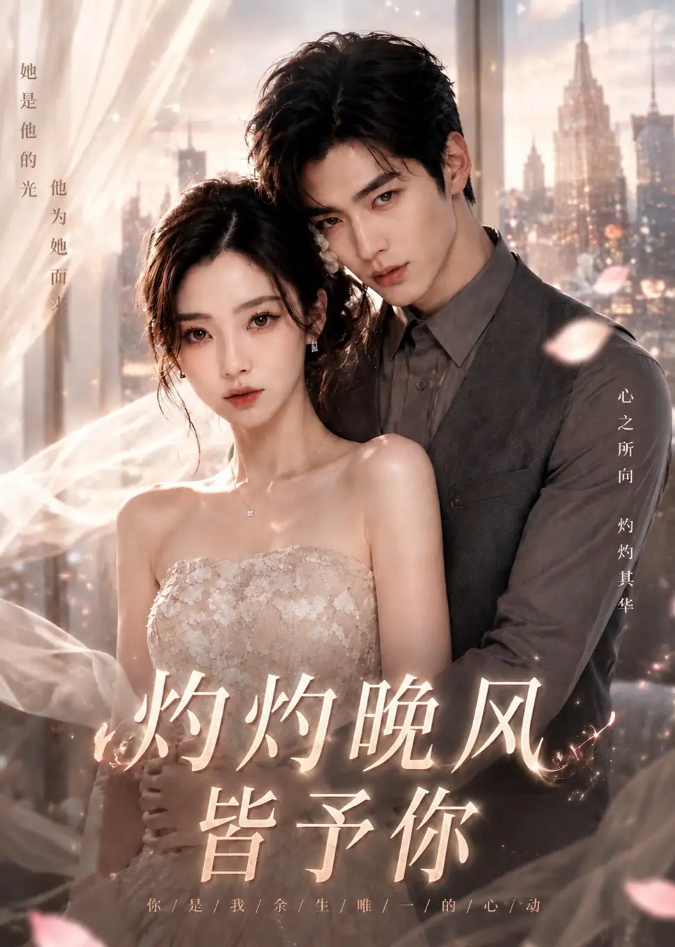 《灼灼晚风皆予你（50集）AI短剧 (2026)》短剧封面
