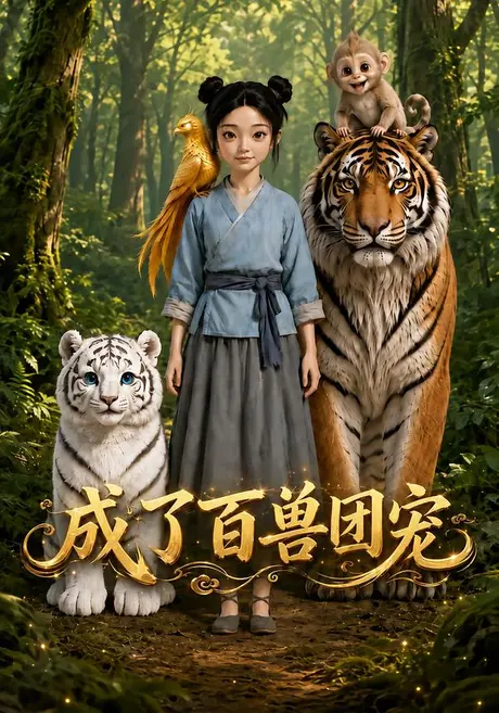 《成了百兽团宠（35集）（夸克网盘）》短剧封面