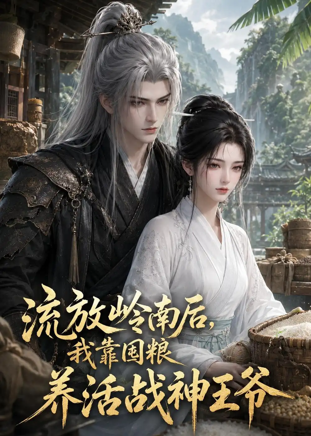 《流放岭南后，我靠国粮养活战神王爷（64集）（夸克网盘）》短剧封面