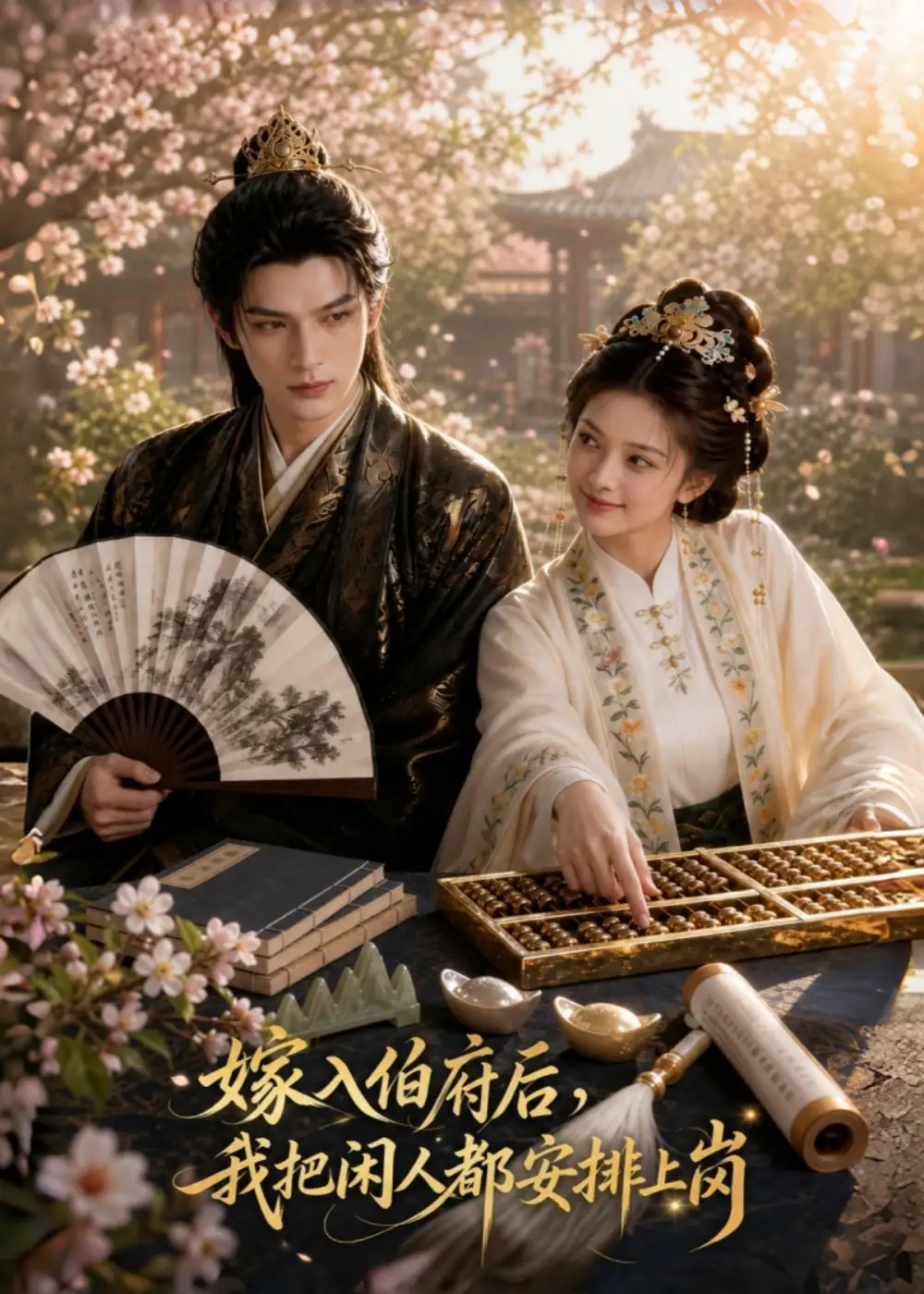 《嫁入伯府后，我把闲人都安排上岗（52集）AI短剧 (2026)》短剧封面