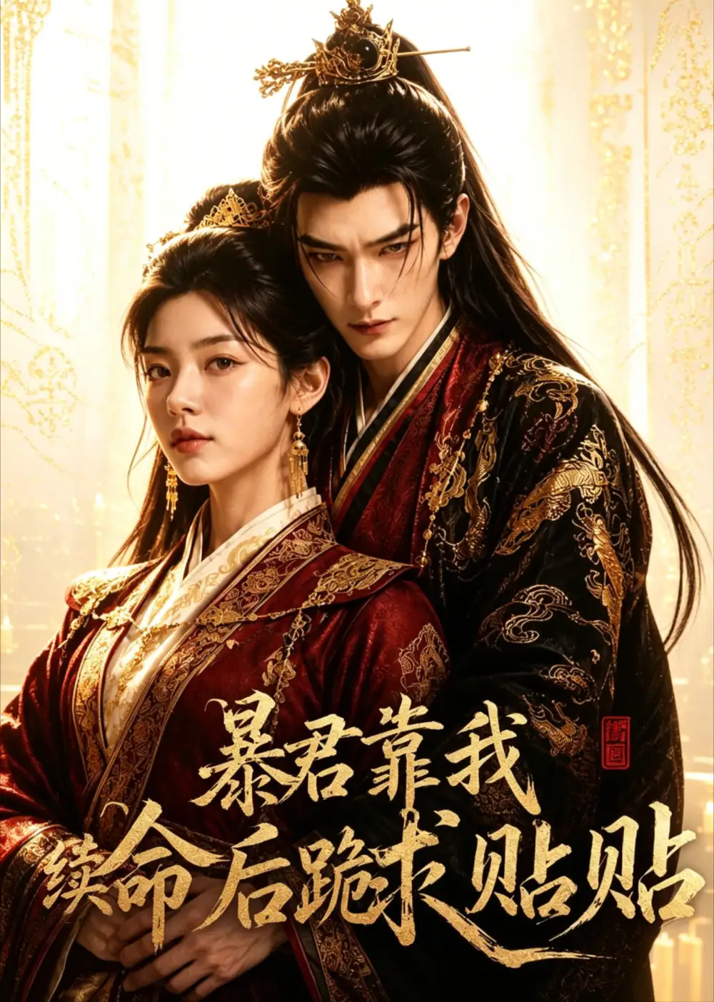 《暴君靠我续命后跪求贴贴（62集）AI短剧 (2026)》短剧封面