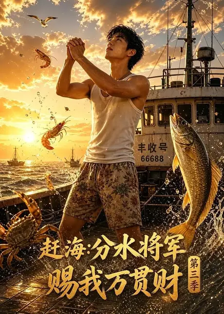 《赶海:分水将军赐我万贯财第三季(88集)(夸克网盘)》短剧封面