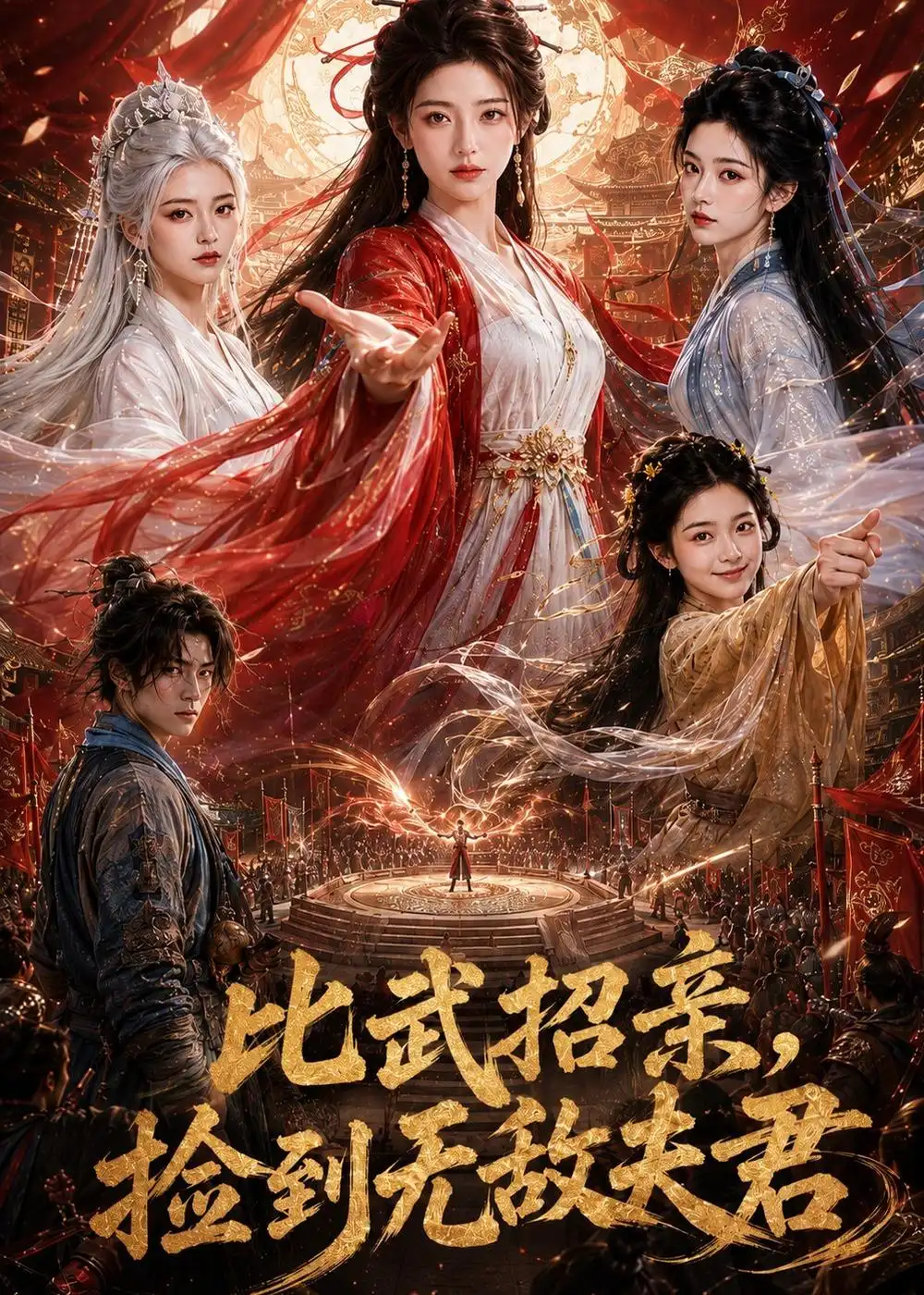 《比武招亲,捡到无敌夫君(75集)AI短剧(夸克网盘)》短剧封面