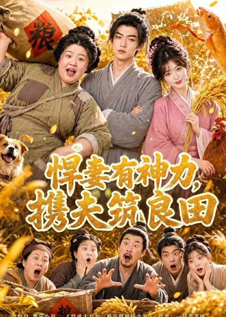 《悍妻有神力，携夫筑良田（100集）（夸克网盘）》短剧封面
