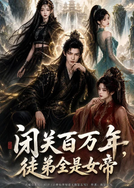 《闭关百万年，徒弟全是女帝（80集）（百度网盘）》短剧封面