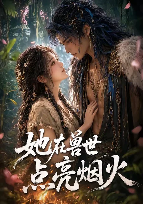 《她在兽世点亮烟火(55集)(夸克网盘)》短剧封面