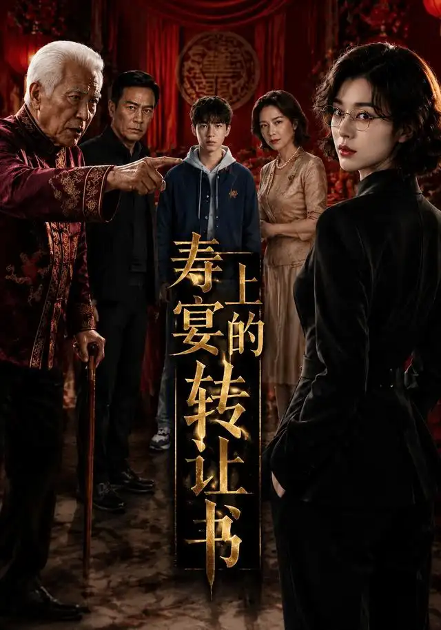 《寿宴上的转让书(69集)AI短剧(夸克网盘)》短剧封面