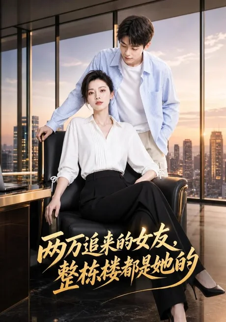 《两万追来的女友，整栋楼都是她的（42集）AI短剧（夸克网盘）》短剧封面