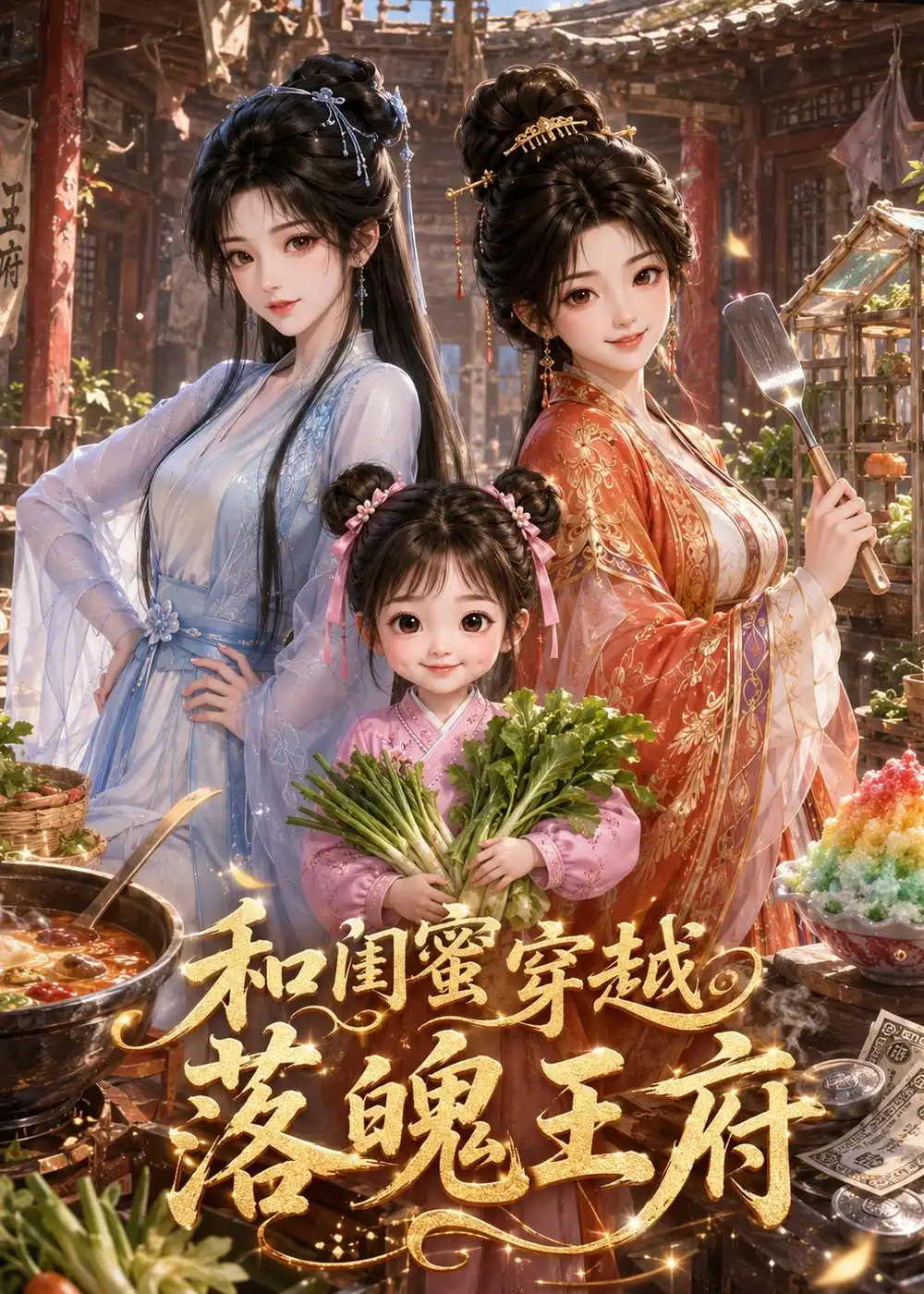 《和闺蜜穿越落魄王府（46集）（夸克网盘）》短剧封面
