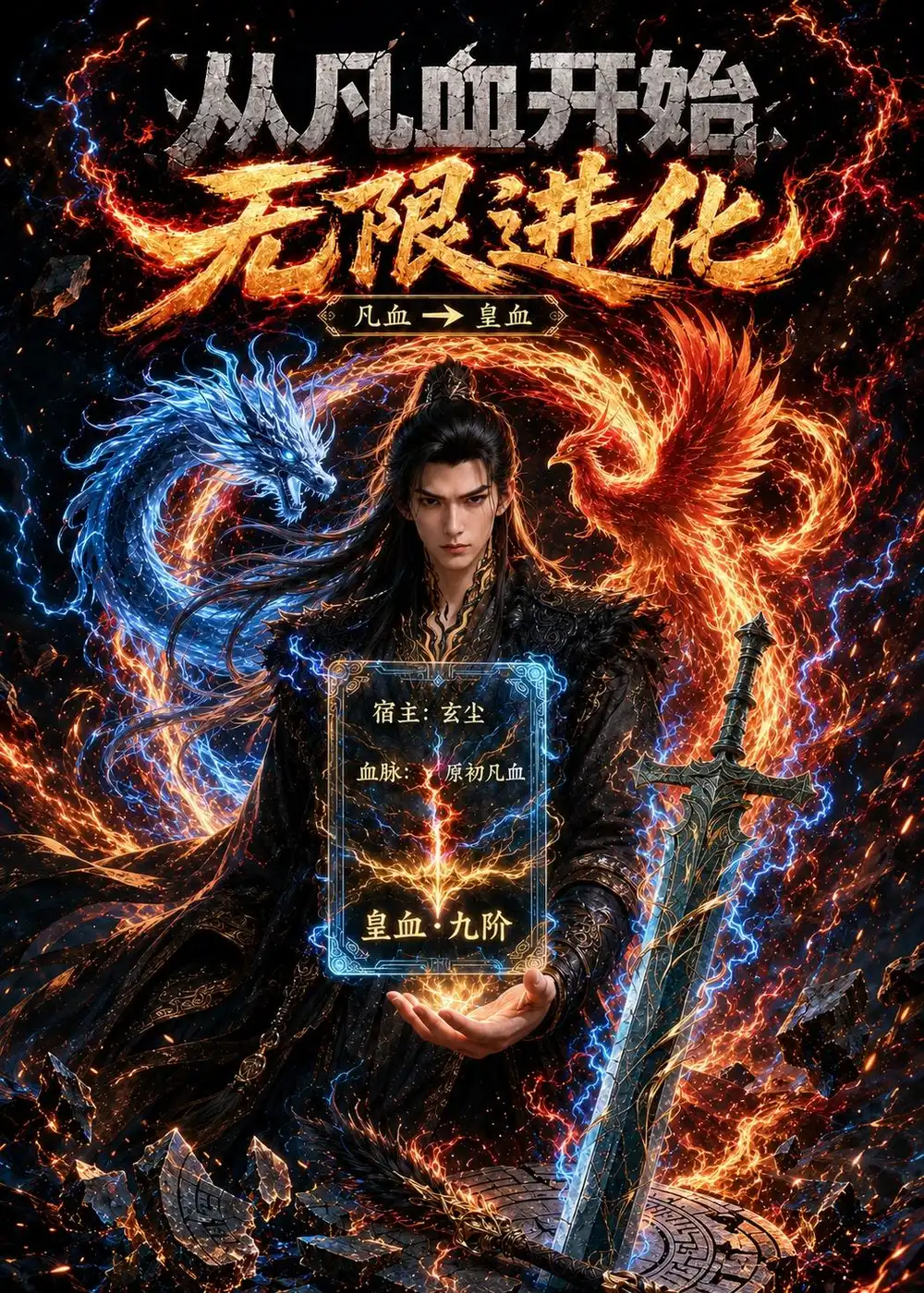 《从凡血开始无限进化(55集)AI短剧(夸克网盘)》短剧封面