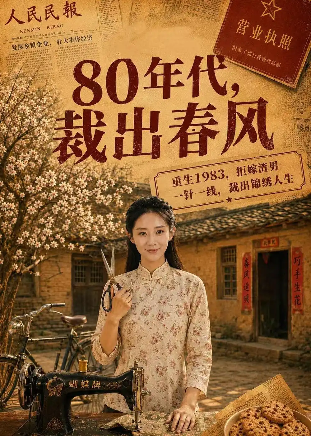 《80年代，裁出春风（30集）Ai短剧》短剧封面