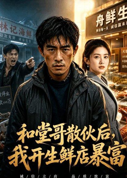 和堂哥散伙后，我开生鲜店暴富（37集）Ai短剧（百度网盘）封面图 - 都市短剧