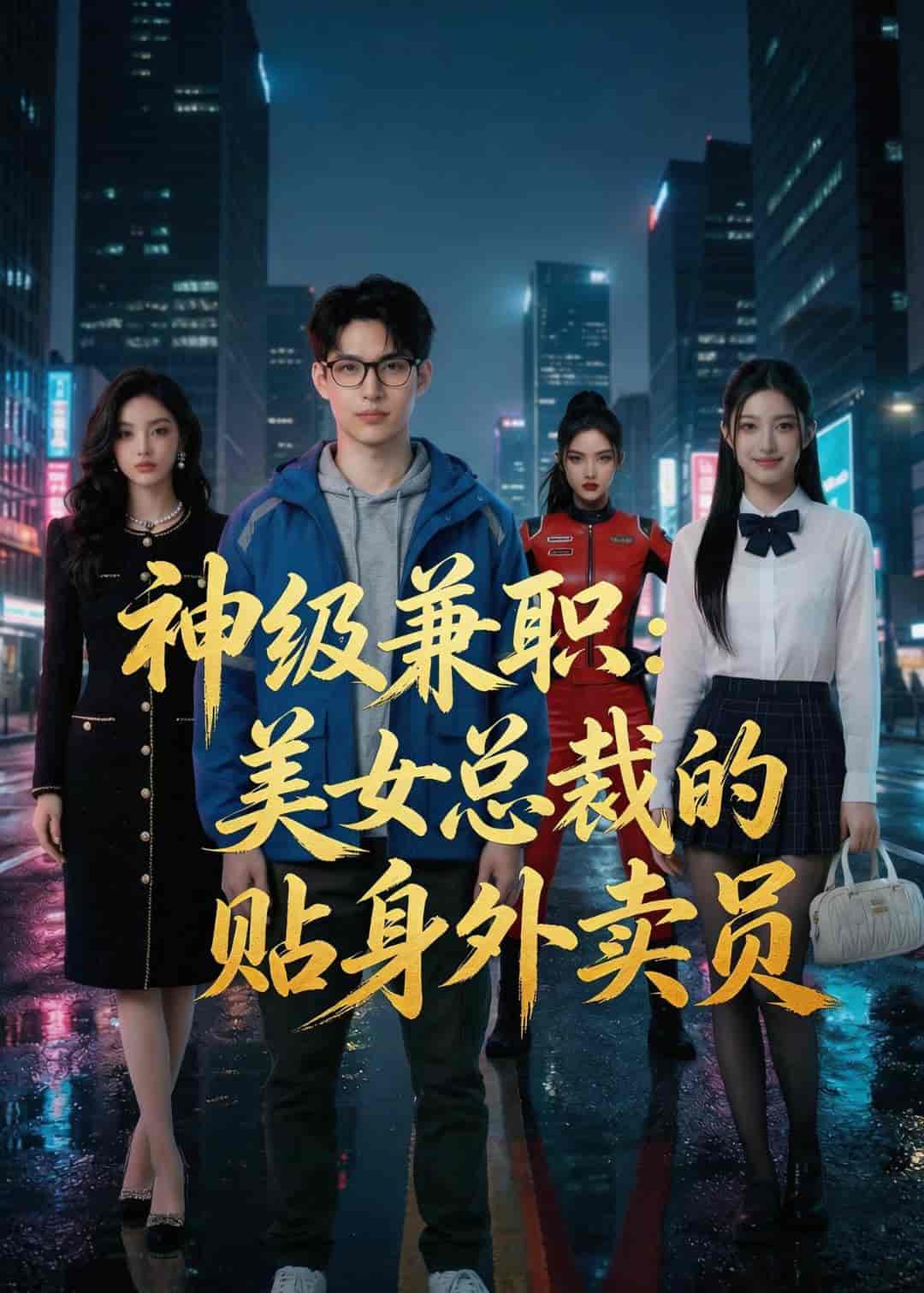 《神级兼职：美女总裁的贴身外卖员（70集）Ai短剧（百度网盘）》短剧封面