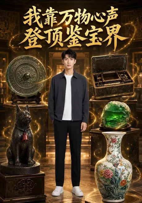 《我靠万物心声登顶鉴宝界（37集）AI短剧（夸克网盘）》短剧封面