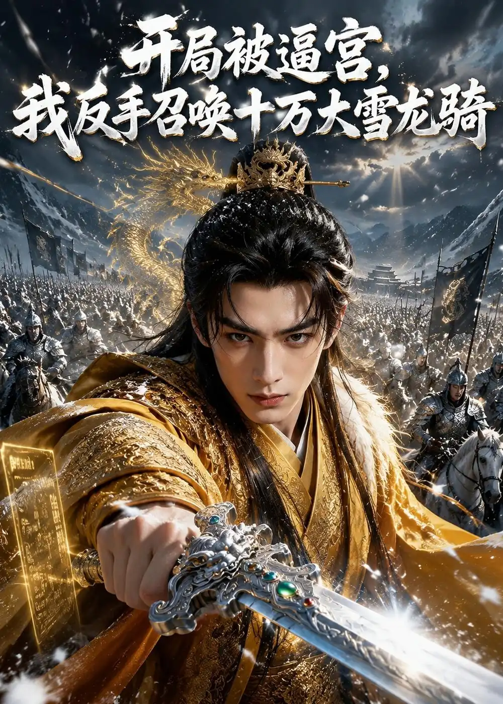 《开局被逼宫，我反手召唤十万大雪龙骑（61集）AI短剧（夸克网盘）》短剧封面