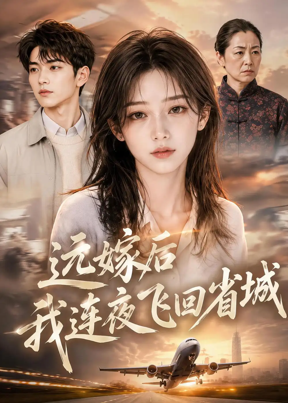 《远嫁后我连夜飞回省城（48集）AI短剧 (2026)》短剧封面