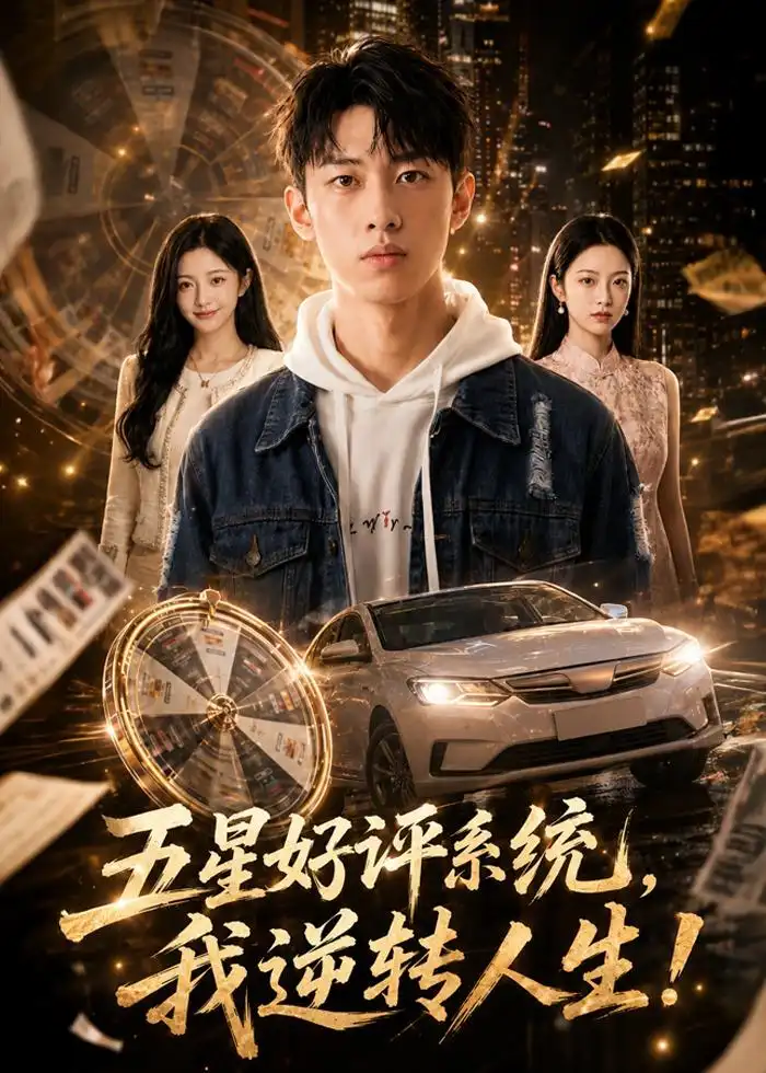 《五星好评系统，我逆转人生！（91集）AI短剧（夸克网盘）》短剧封面