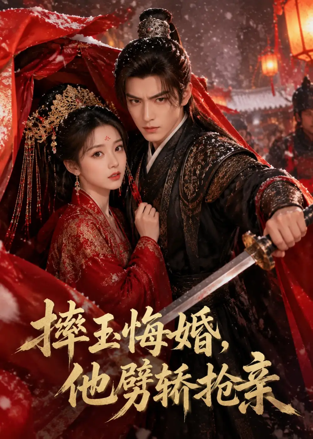 《摔玉悔婚，他劈轿抢亲（31集）AI短剧 (2026)》短剧封面