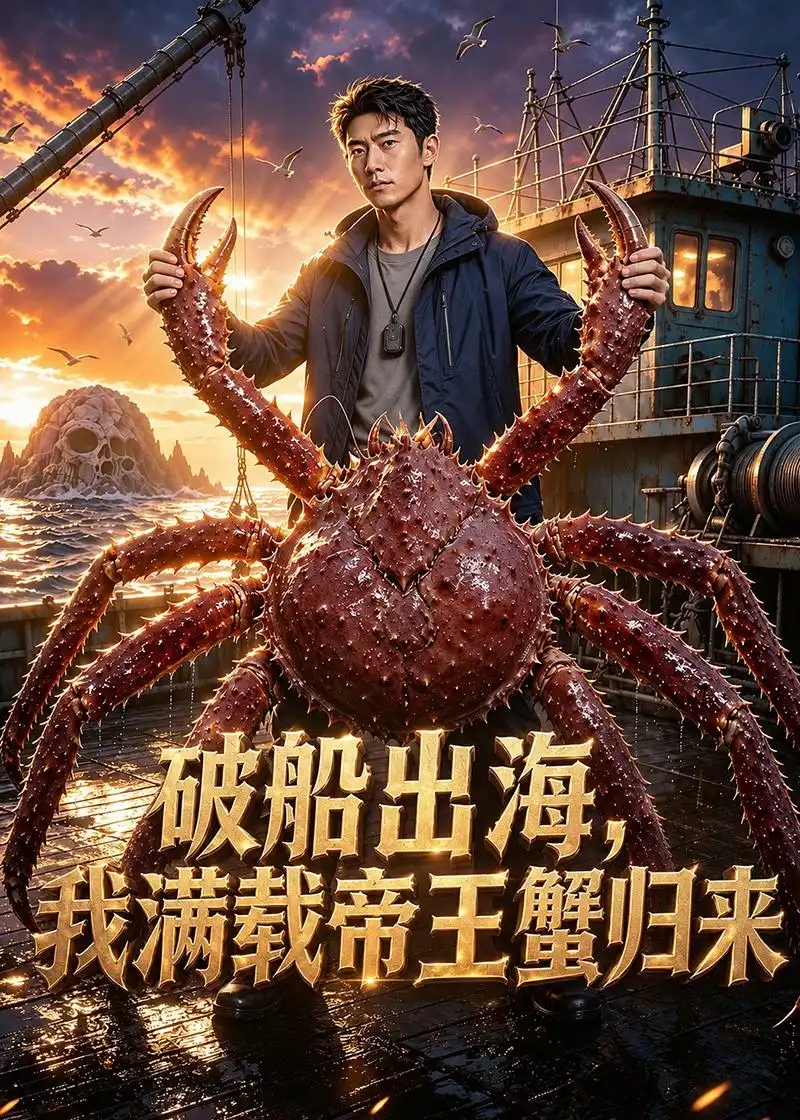 《破船出海,我满载帝王蟹归来(40集)AI短剧(夸克网盘)》短剧封面