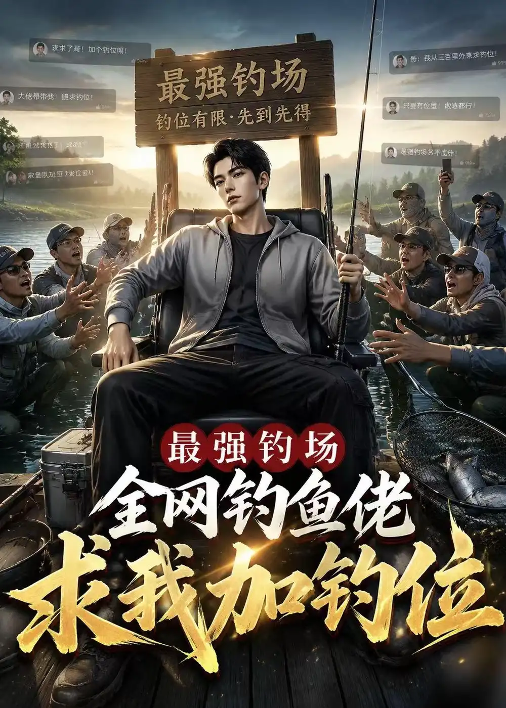 《最强钓场：全网钓鱼佬求我加钓位（46集）AI短剧 (2026)》短剧封面