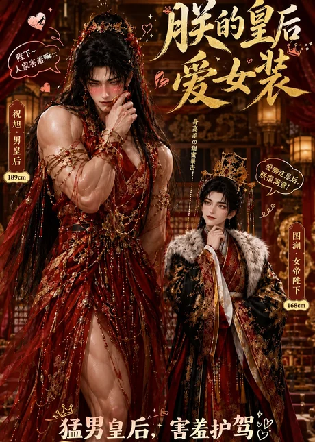 《朕的皇后爱女装(61集)AI短剧 (2026)》短剧封面