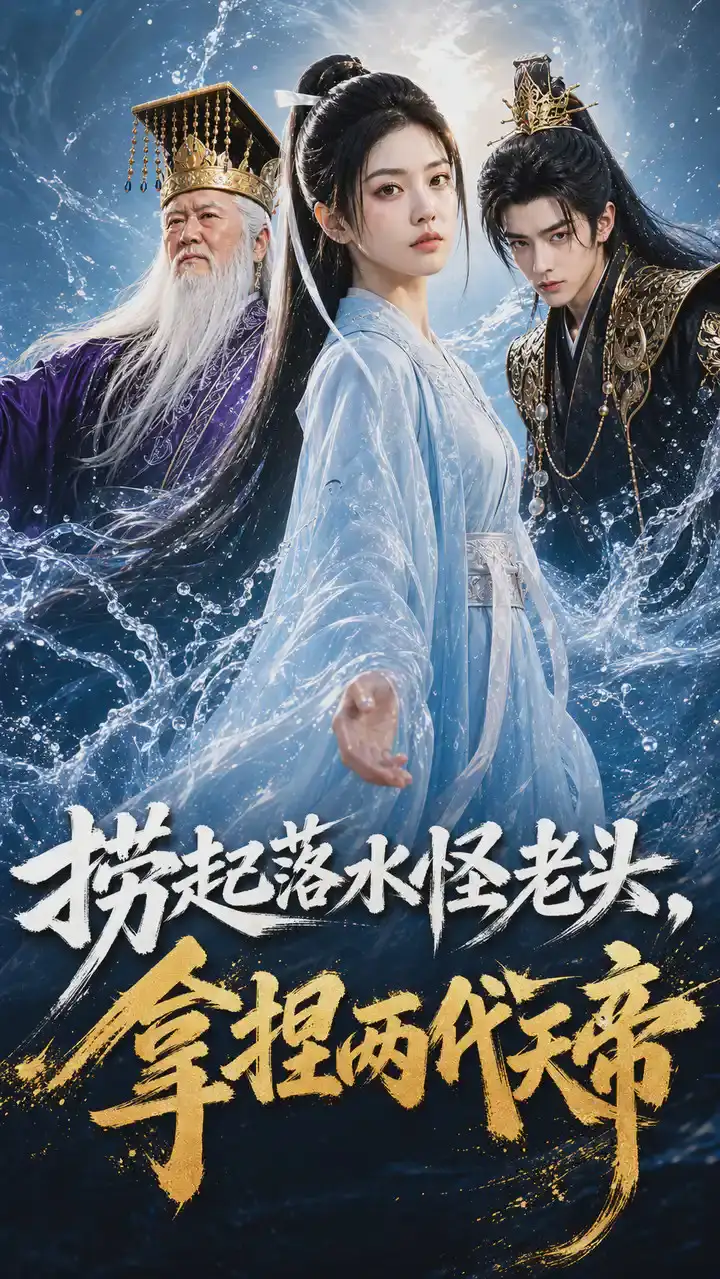 《捞起落水怪老头，拿捏两代天帝（45集）AI短剧 (2026)》短剧封面
