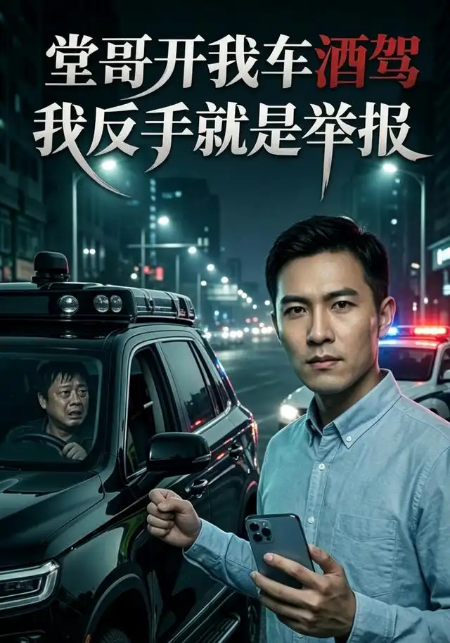《堂哥开我车酒驾：我反手就是举报（40集） AI短剧（夸克网盘）》短剧封面