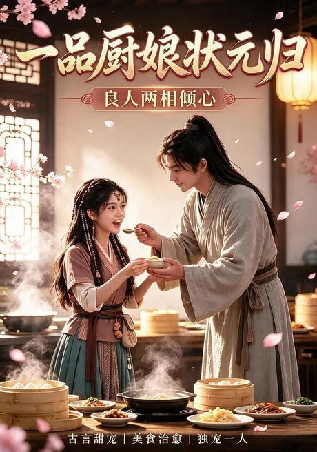 《一品厨娘状元归良人两相倾心(108集)(夸克网盘)》短剧封面