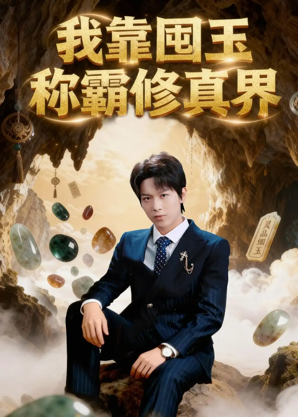 《我靠囤玉称霸修真界(55集)孙单恩&任秀苗(夸克网盘)》短剧封面