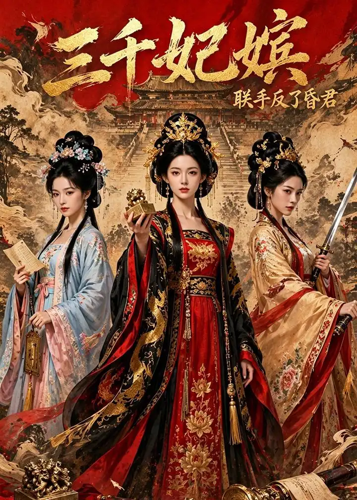 《三千妃嫔，联手反了昏君（42集）Ai短剧》短剧封面
