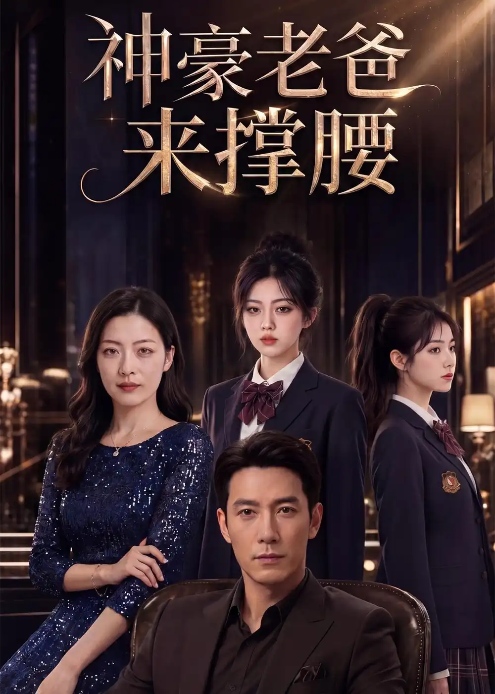 《神豪老爸来撑腰（60集）Ai短剧（夸克网盘）》短剧封面