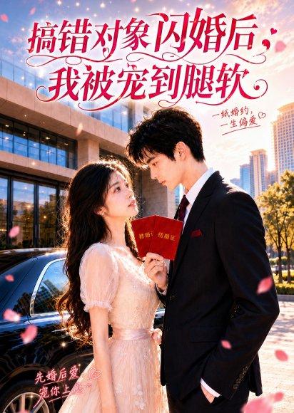《搞错对象闪婚后，我被宠到腿软》短剧封面