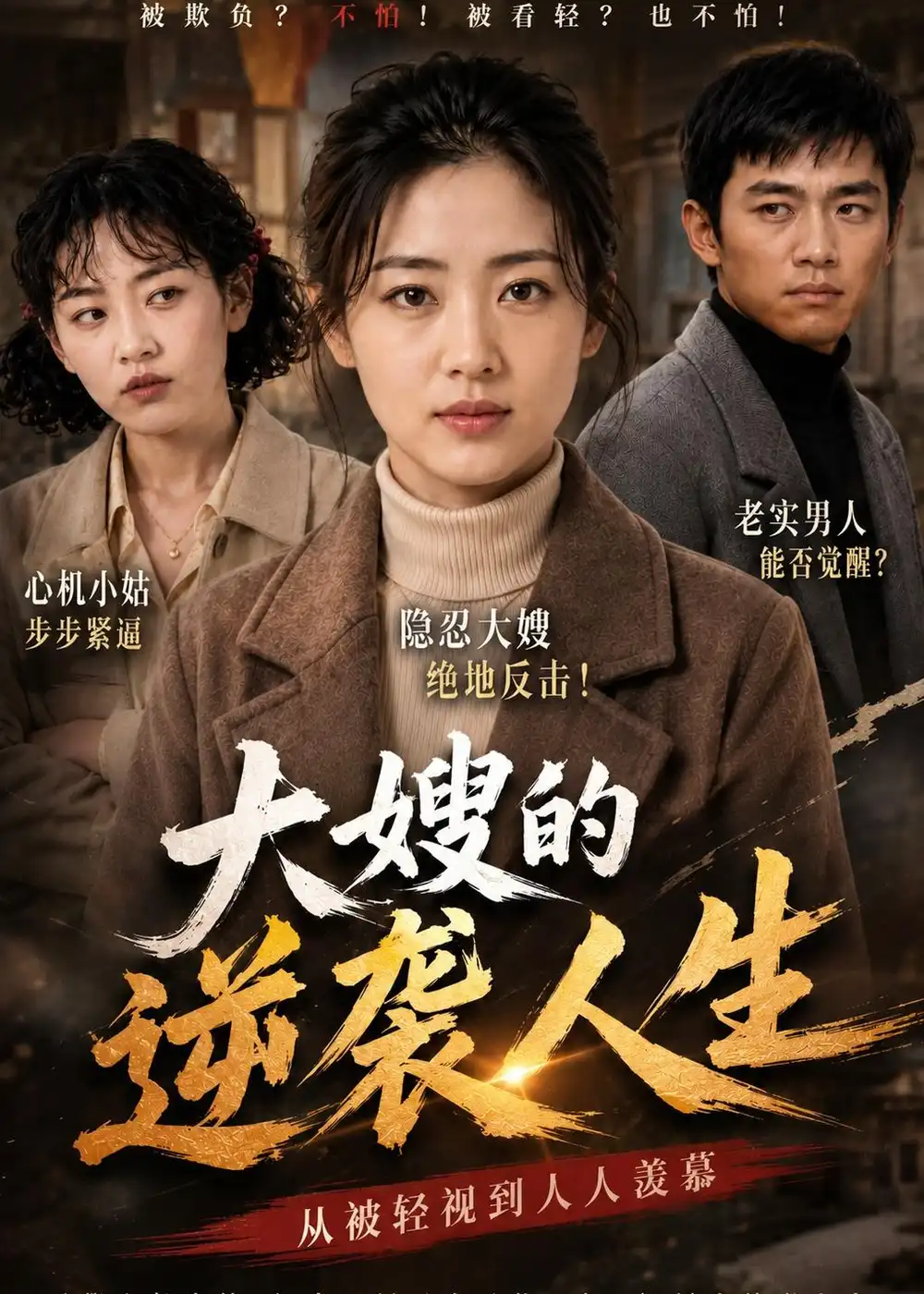 《大嫂的逆袭人生(50集)AI短剧(夸克网盘)》短剧封面
