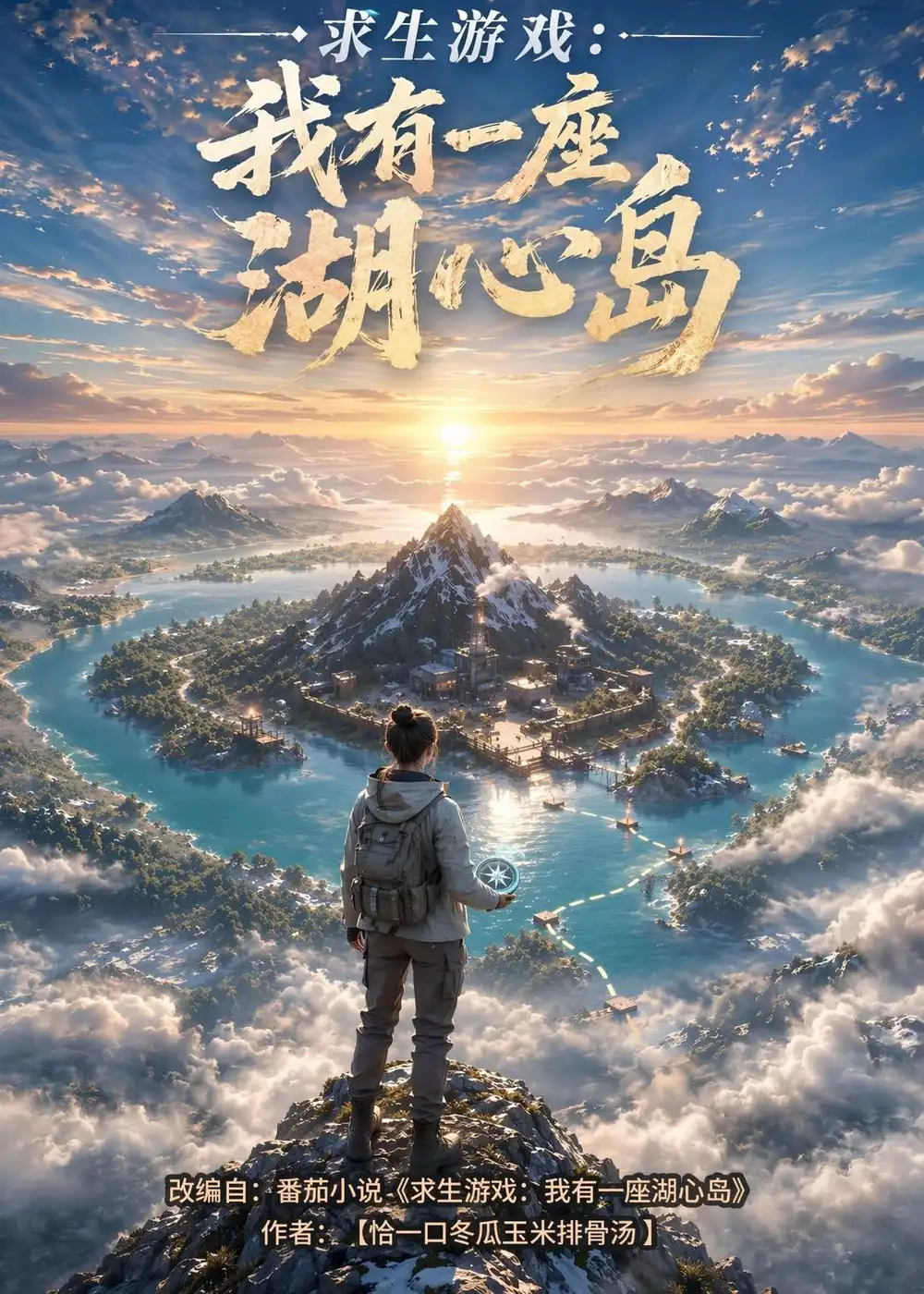 《求生游戏，我有一座湖心岛（35集）（夸克网盘）》短剧封面