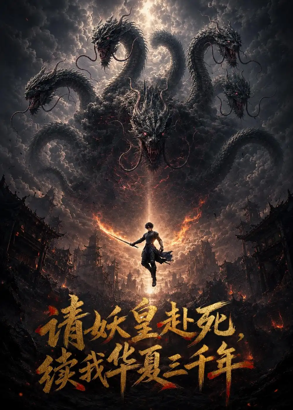 《请妖皇赴死,续我华夏三千年(59集)AI短剧(夸克网盘)》短剧封面