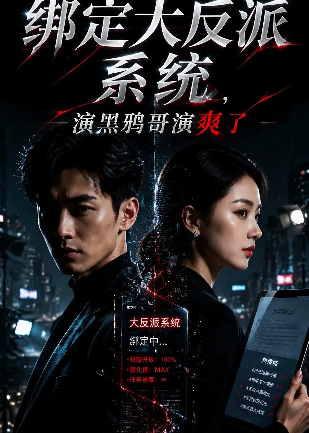 《绑定大反派系统，演黑鸦哥演爽了（70集）AI短剧 (2026)》短剧封面