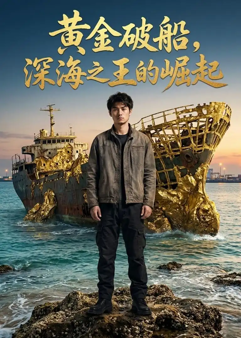 《黄金破船，深海之王的崛起（52集）AI短剧 (2026)》短剧封面