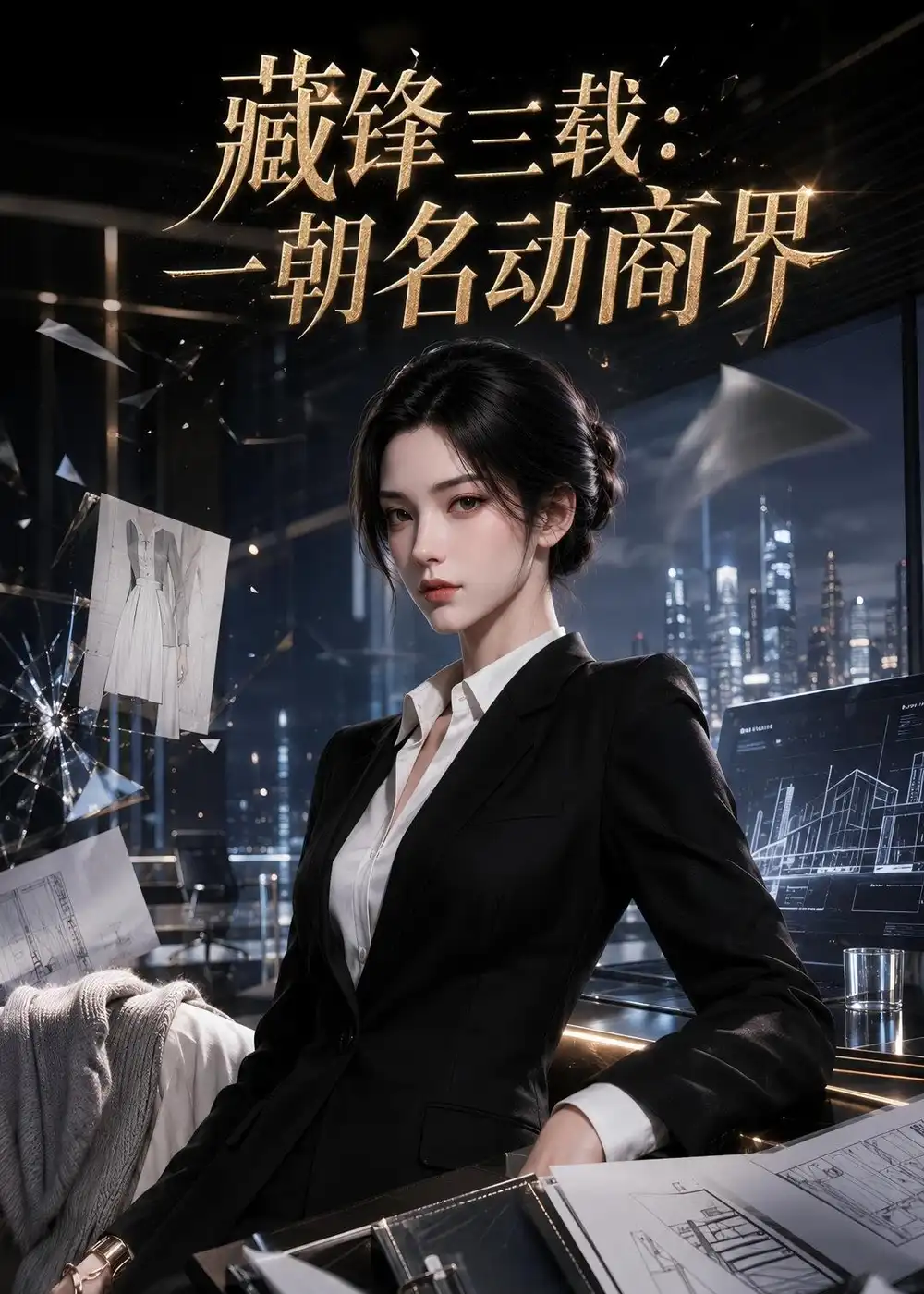 《藏锋三载：一朝名动商界（51集）AI短剧 (2026)》短剧封面