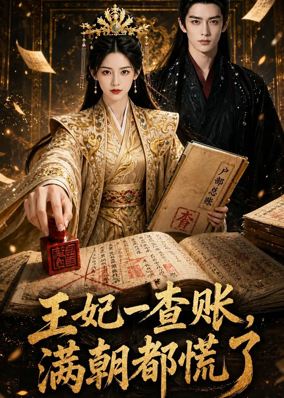 《王妃一查账，满朝都慌了（62集）AI短剧（夸克网盘）》短剧封面