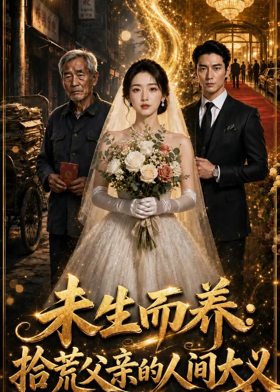 《未生而养:拾荒父亲的人间大义(33集)AI短剧(夸克网盘)》短剧封面