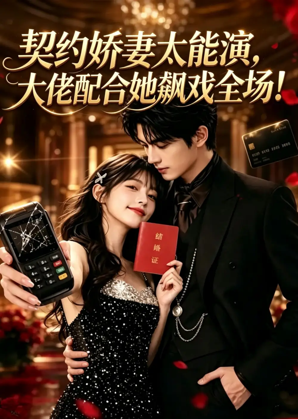 《契约娇妻太能演，大佬配合她飙戏全场！（3集）（夸克网盘）》短剧封面